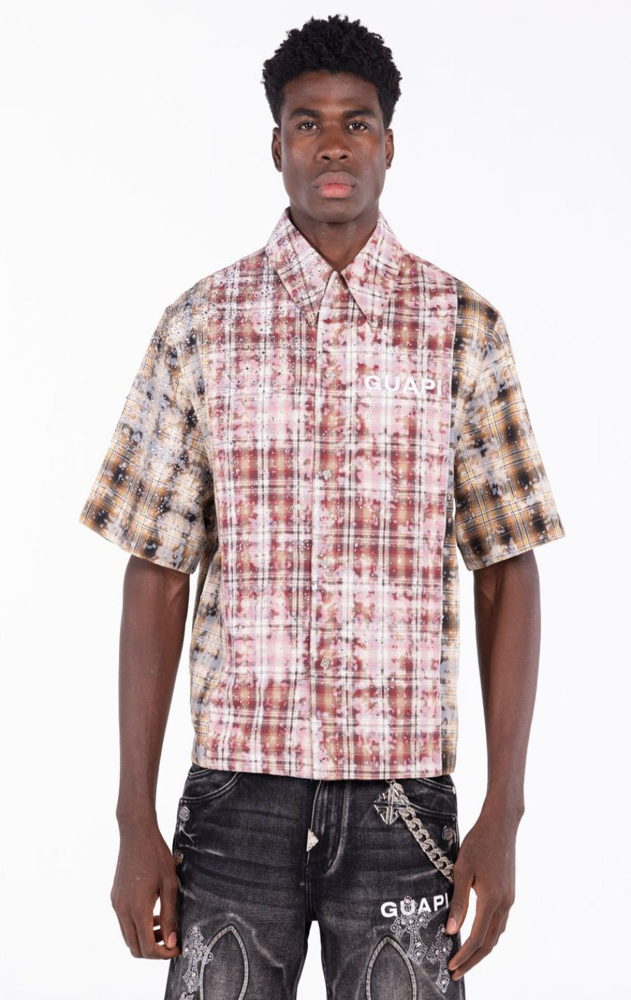 Eclipse Plaid Short-Sleeve Shirt