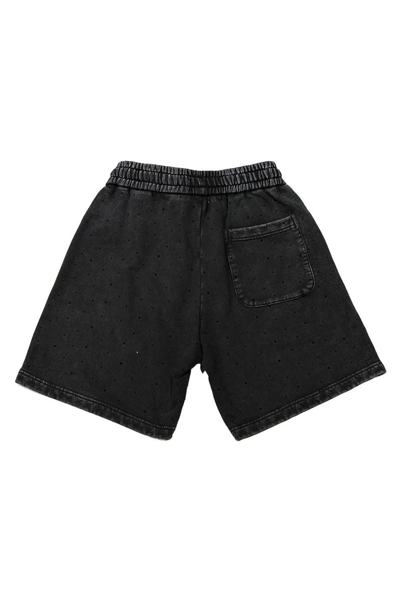Black Label Signature Rhinestone| Shorts