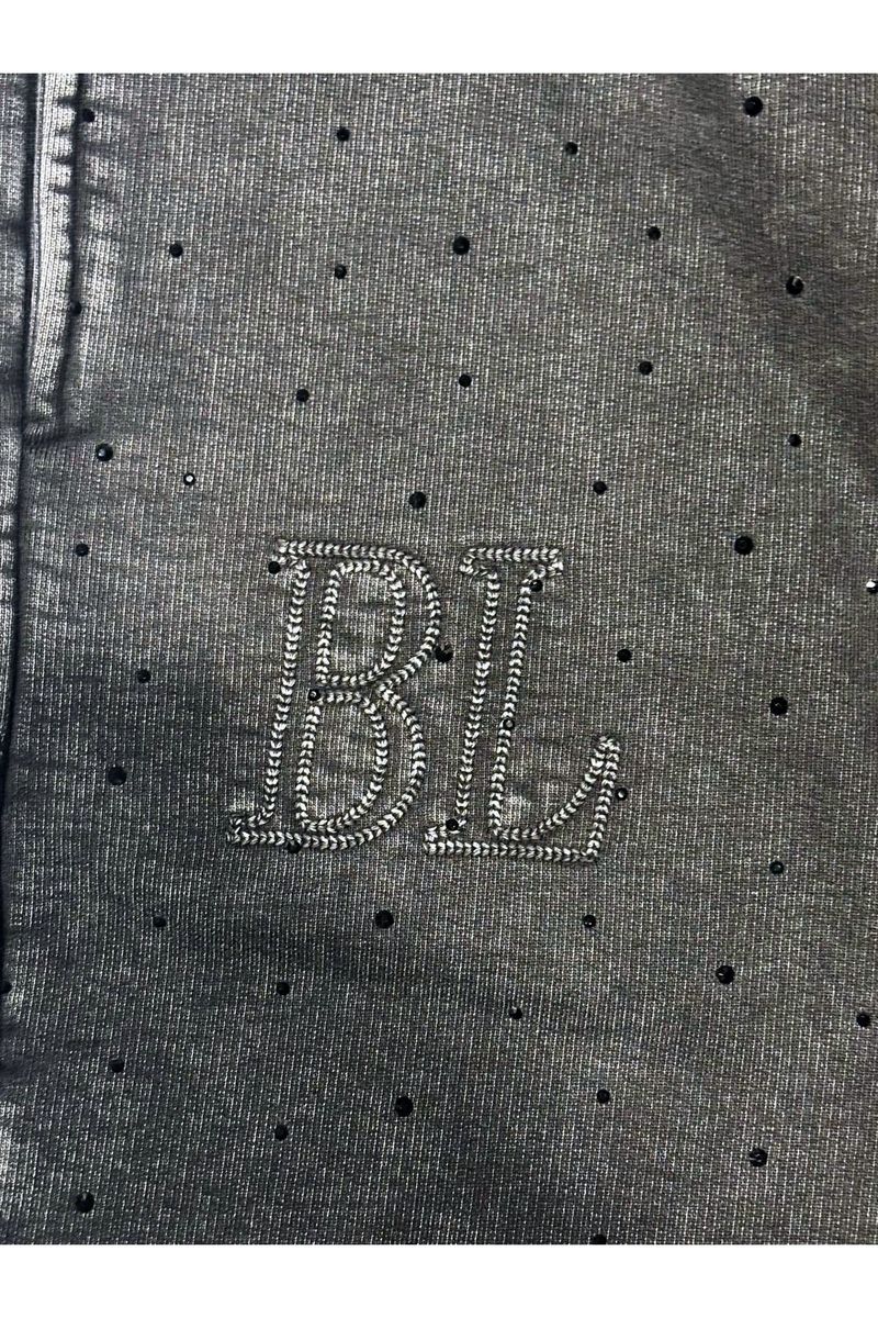Black Label Signature Rhinestone| Shorts