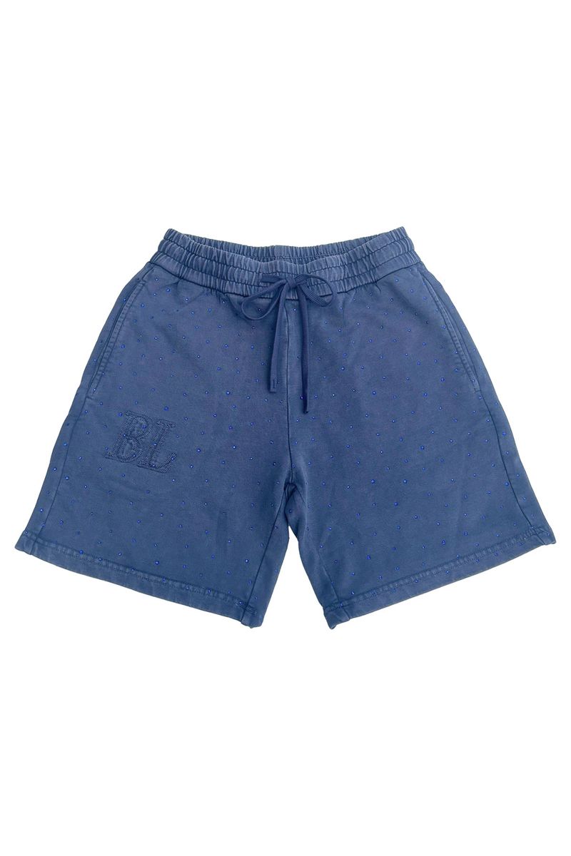 Black Label Signature Rhinestone| Shorts