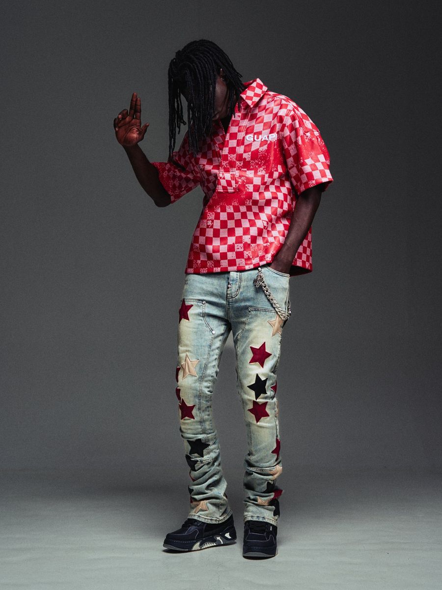 Vintage Red Wine Stars|Denim