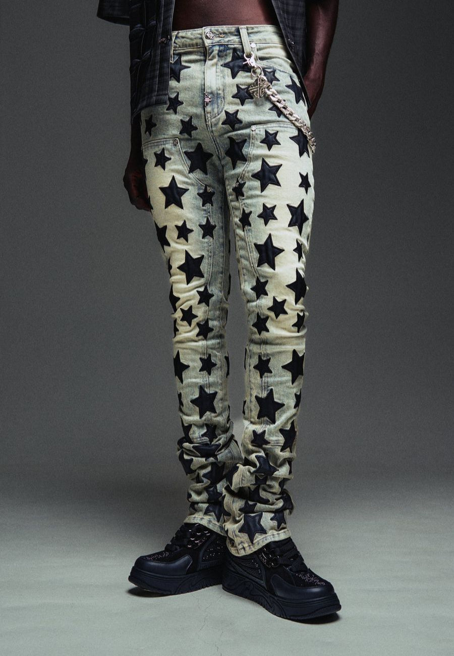 Vintage Blue Stars V2|Denim
