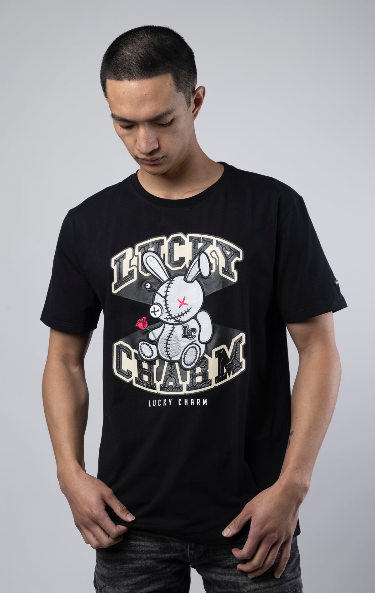 BKYS 3D LUCKY CHARM T-shirt - features slim fit and 3D bunny graphic