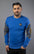Blue Soft and comfortable GV sweater with round-neck, long sleeves, and a Lion pin. The gold sleeves add a touch of elegance, making it suitable for daily wear. Made with soft cotton for ultimate comfort.