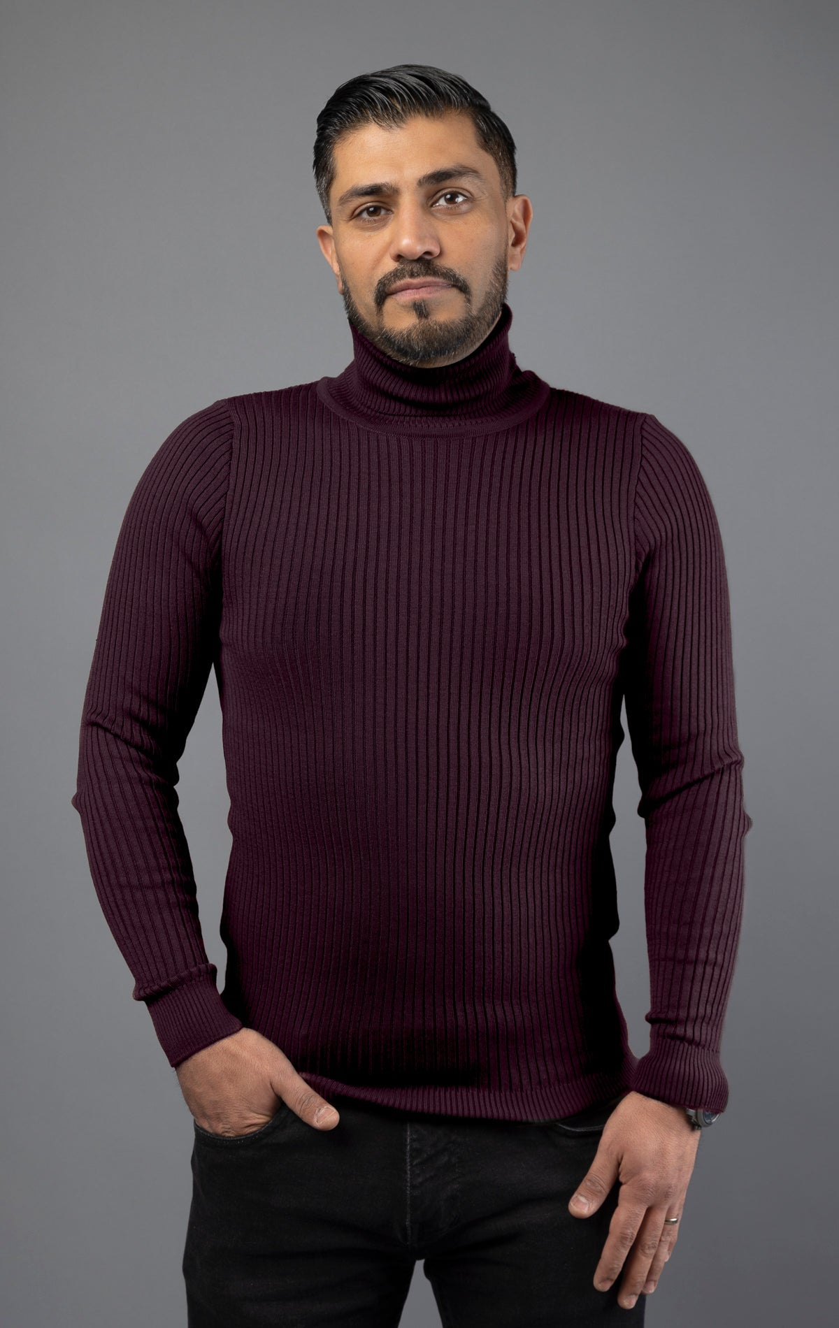 Burgundy Long sleeve turtle neck shirt