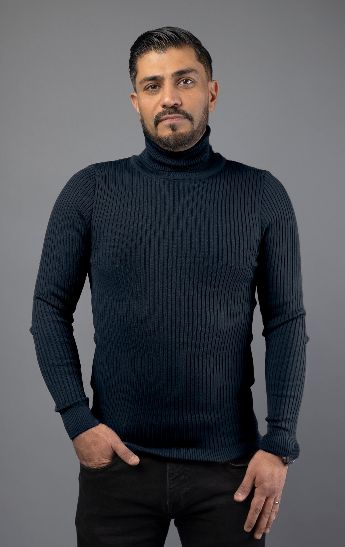 Navy Long sleeve turtle neck shirt