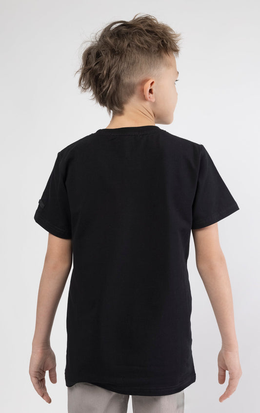 BKYS Black reflect Lucky Charm kids t shirt.