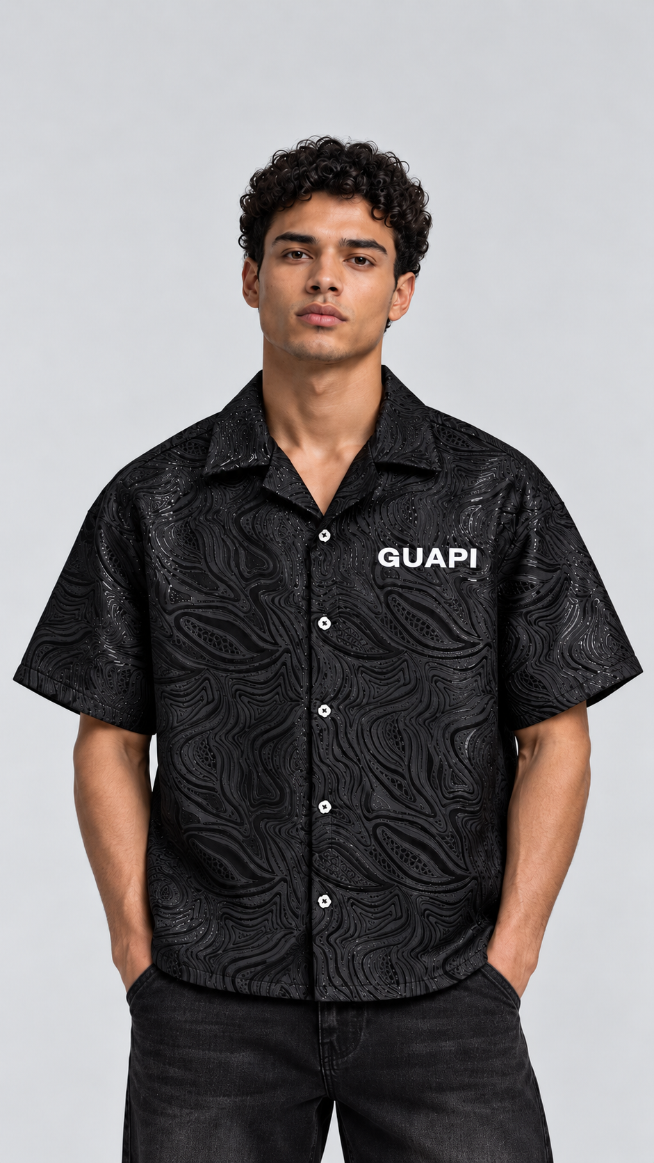 Liquid Black Button-Up | Shirt