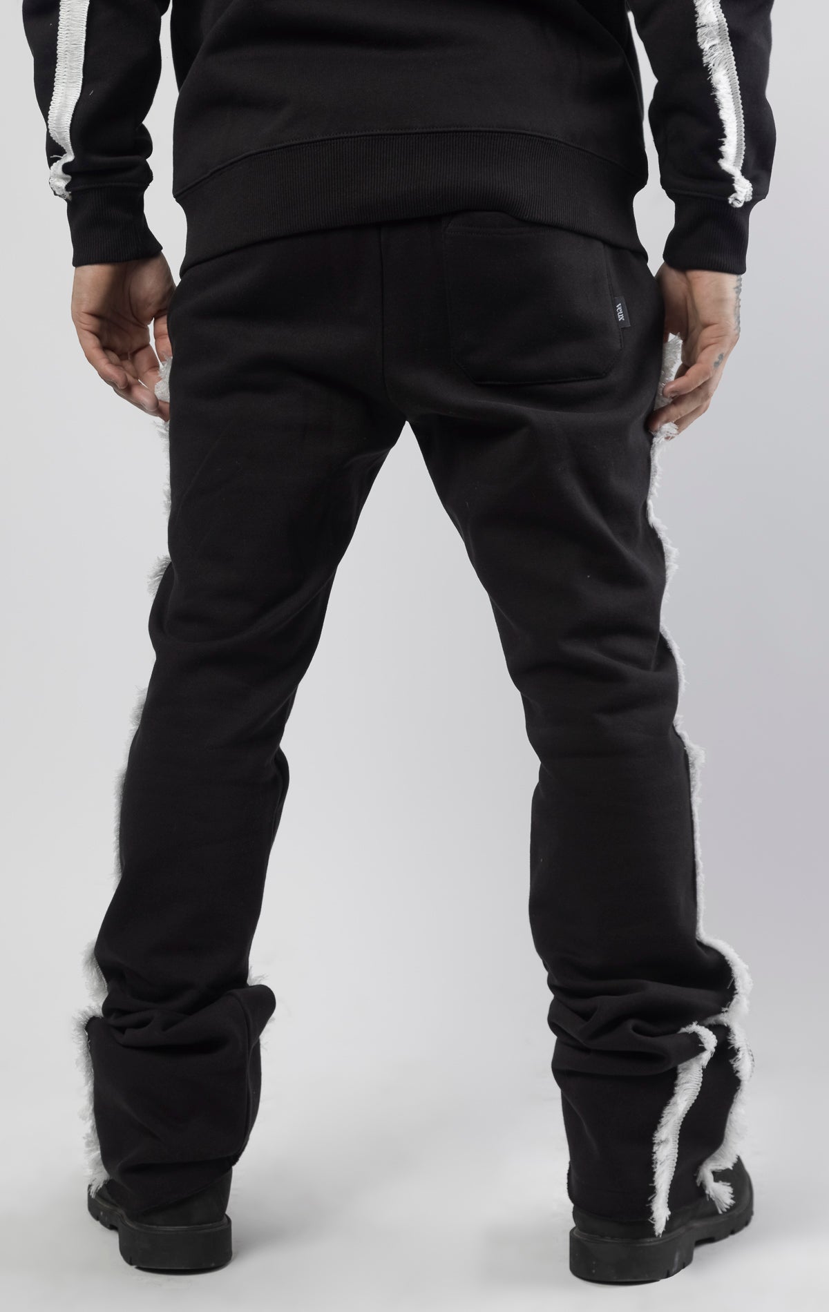 black daredevil joggers with a flair 