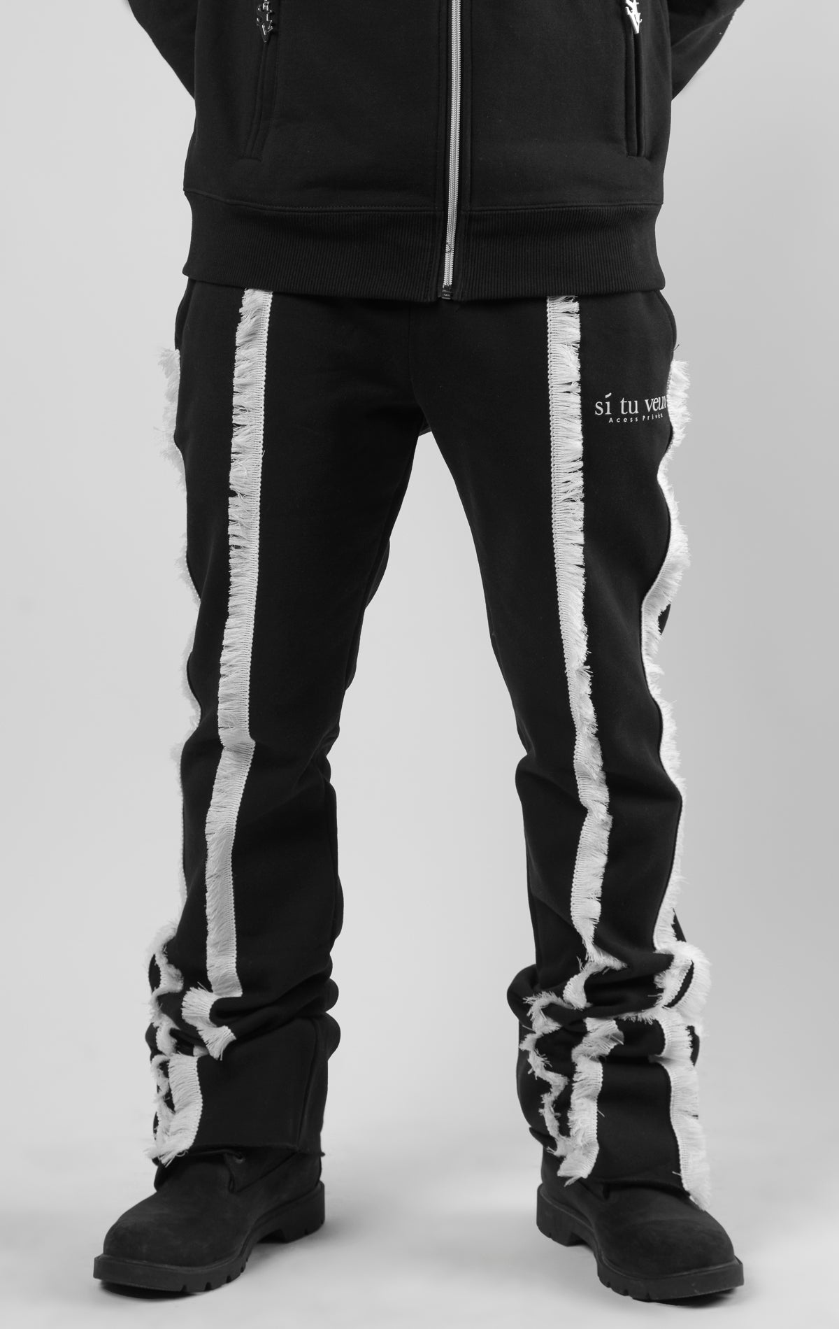 black daredevil joggers with a flair 