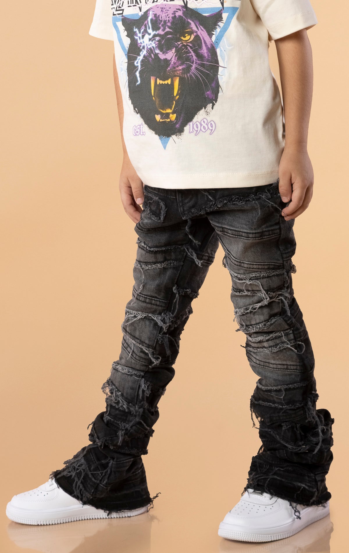 Kids The Crew Stacked Jeans