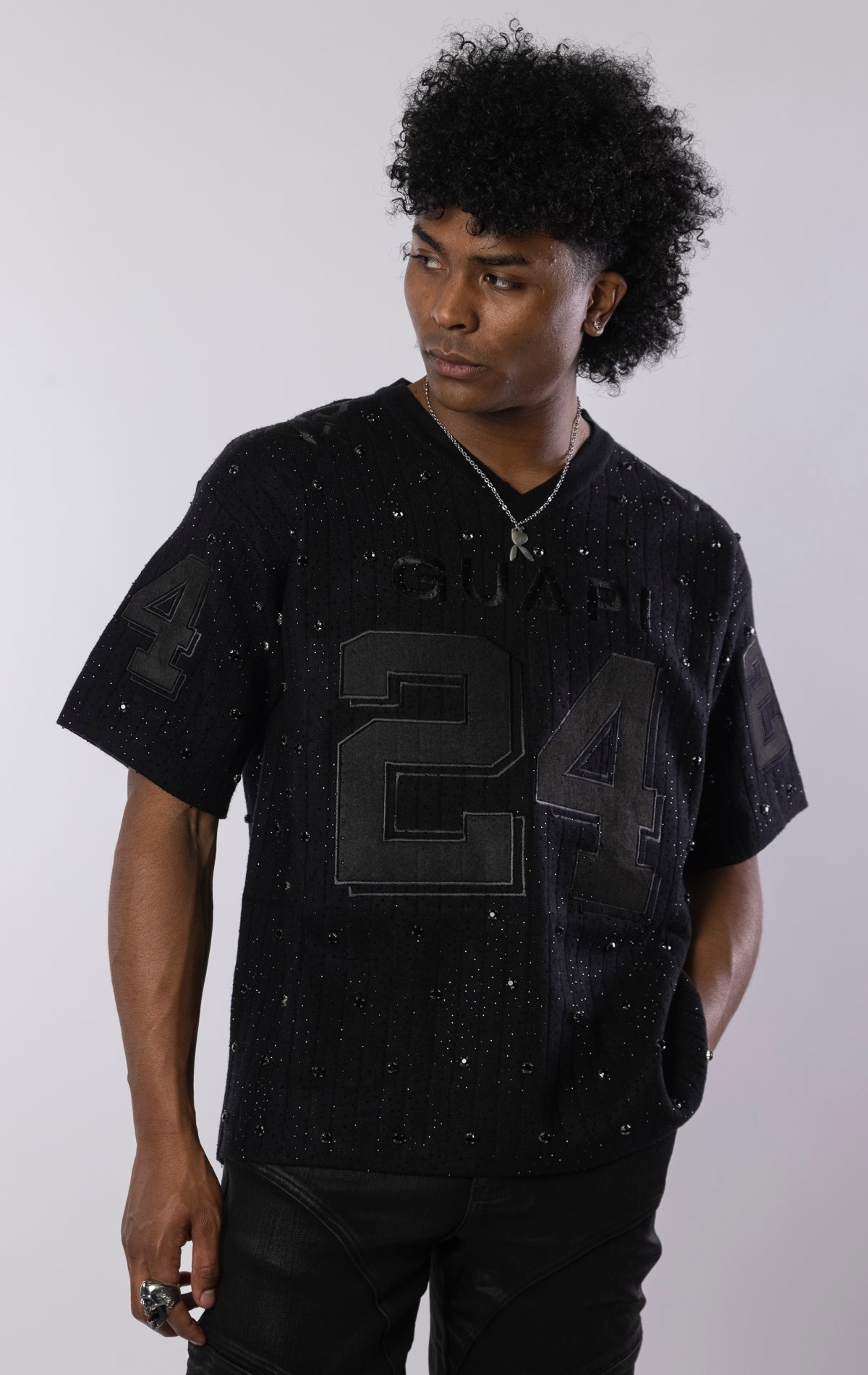 Embellished Football T-Shirt