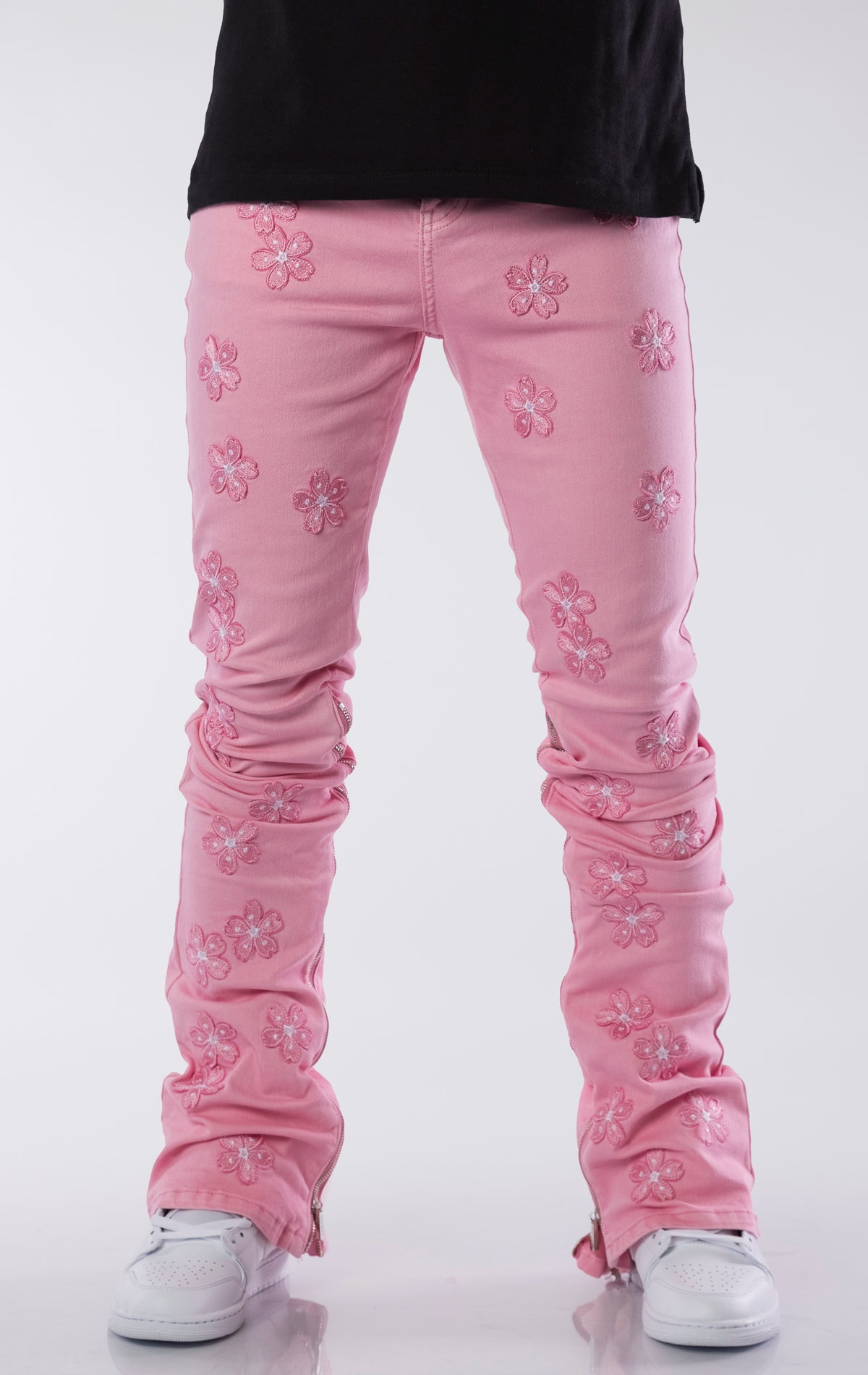 French Rose Blossom Denim