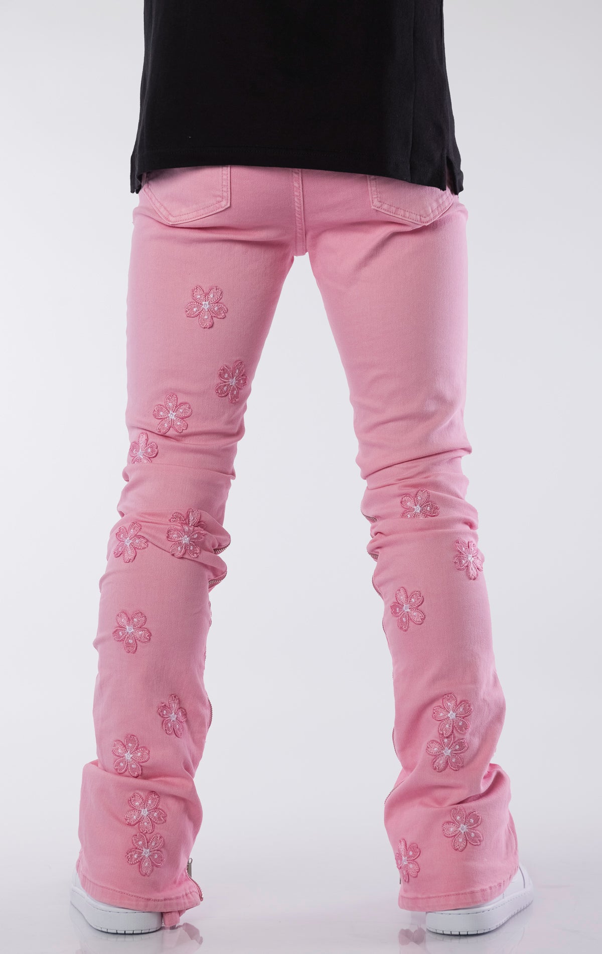 French Rose Blossom Denim