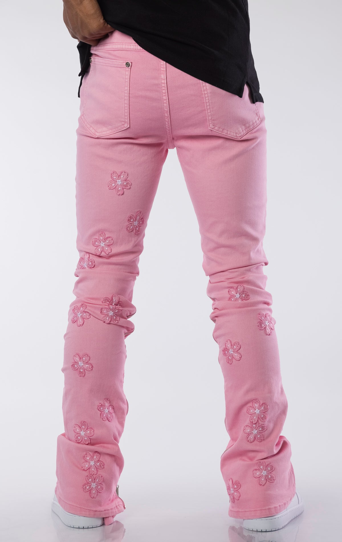 French Rose Blossom Denim
