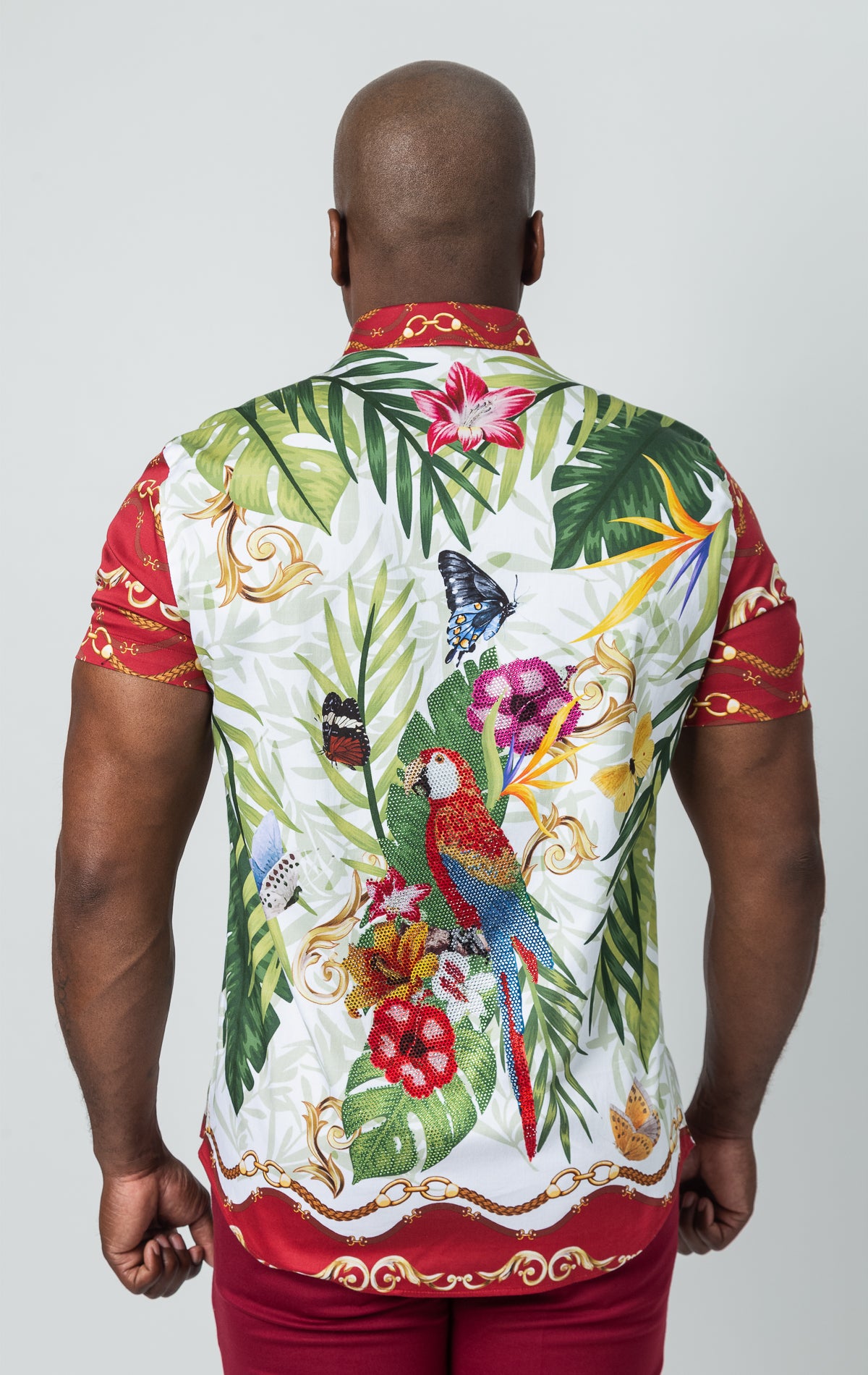 Short-sleeved shirt with captivating designs, made from soft and breathable fabric, ideal for casual occasions.