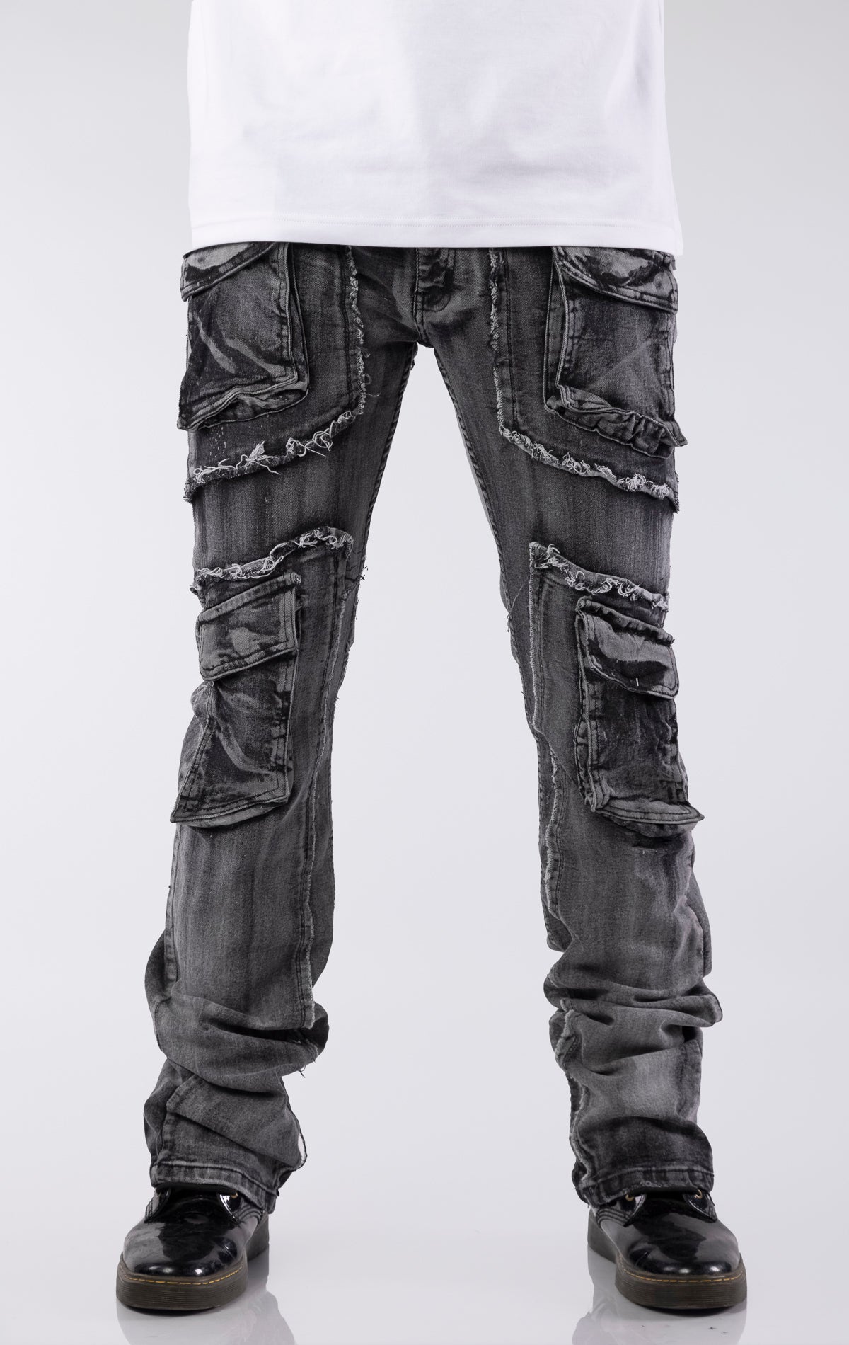 Cargo Panel Stacked Denim