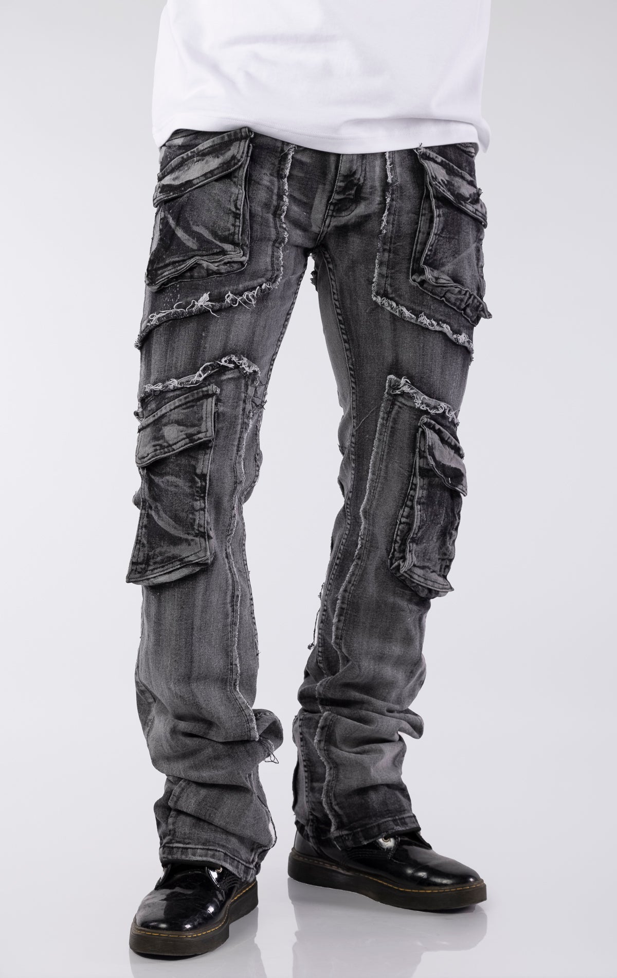 Cargo Panel Stacked Denim