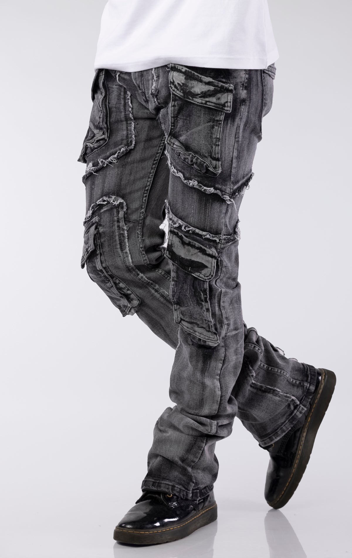 Cargo Panel Stacked Denim