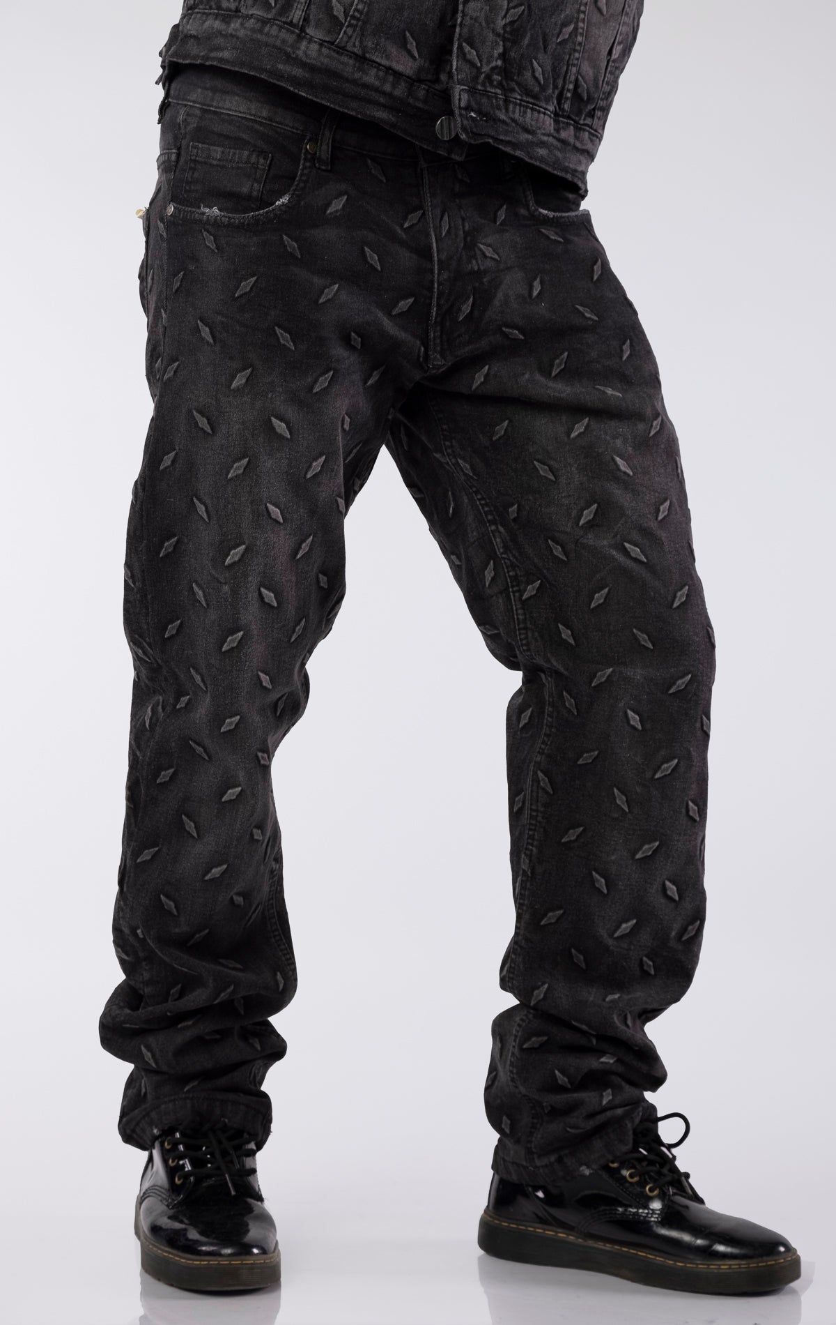 Diamond Embossed Jeans