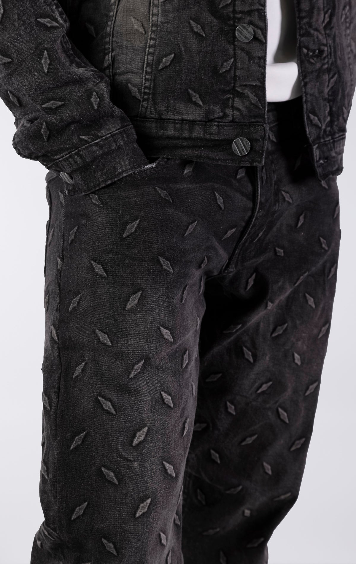 Diamond Embossed Jeans