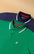Makobi short sleeve polo shirt in green and navy
