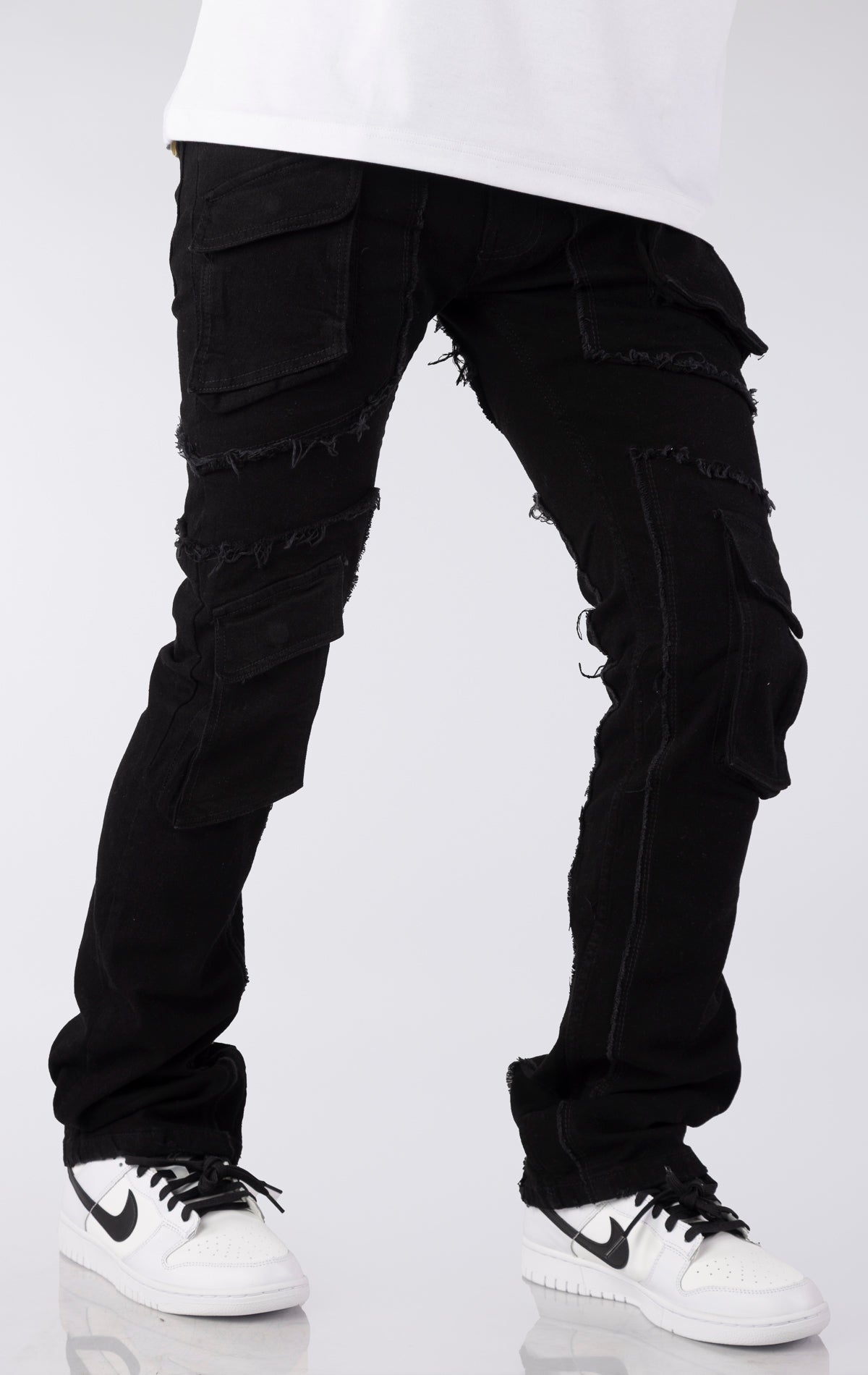 Cargo Panel Stacked Denim