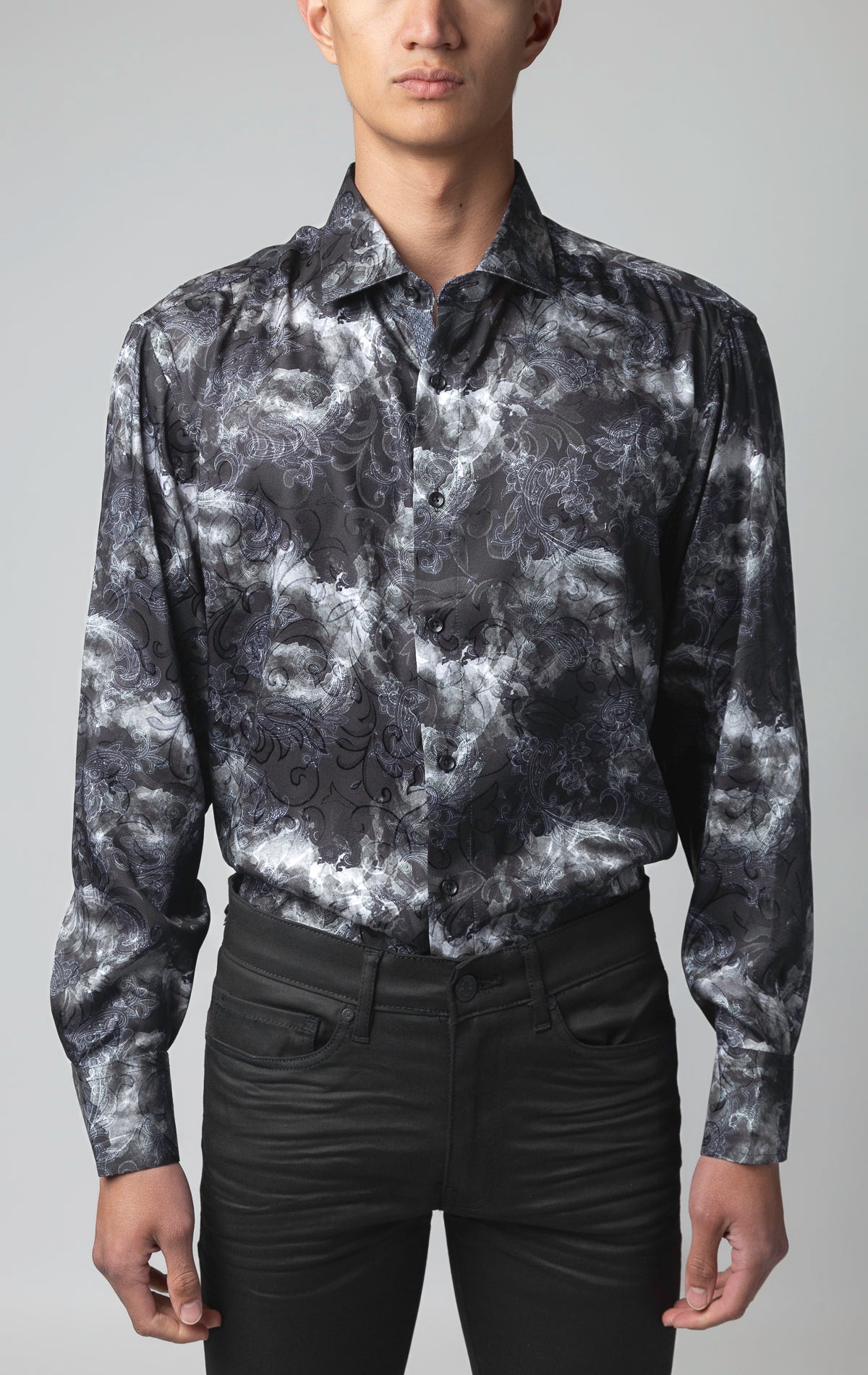 Button up - long sleeve stylish dress shirt.
