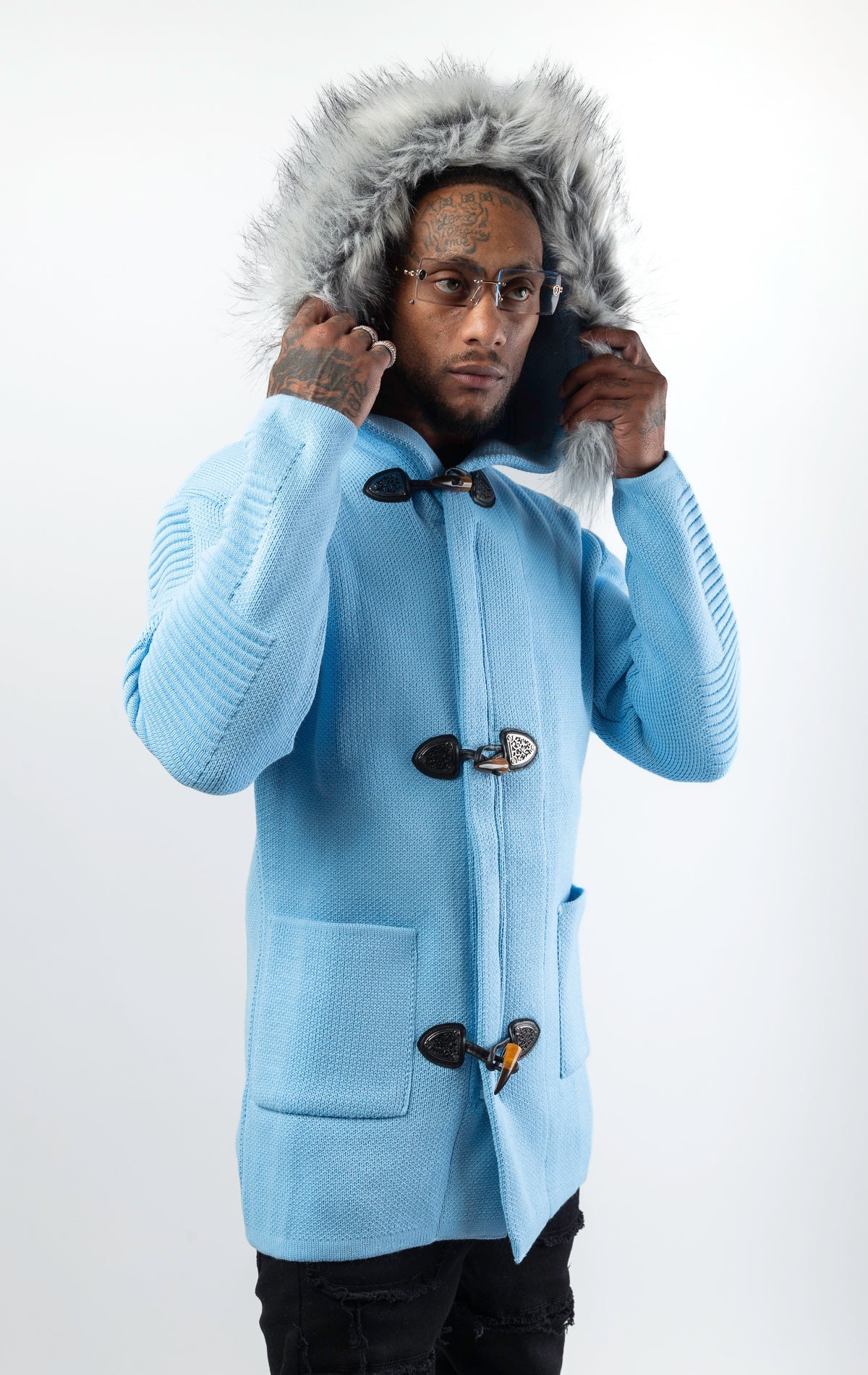 Stylish men's cardigan sweater is softer alternative to a coat. It is trendy and suitable for fall, winter, and spring weather.