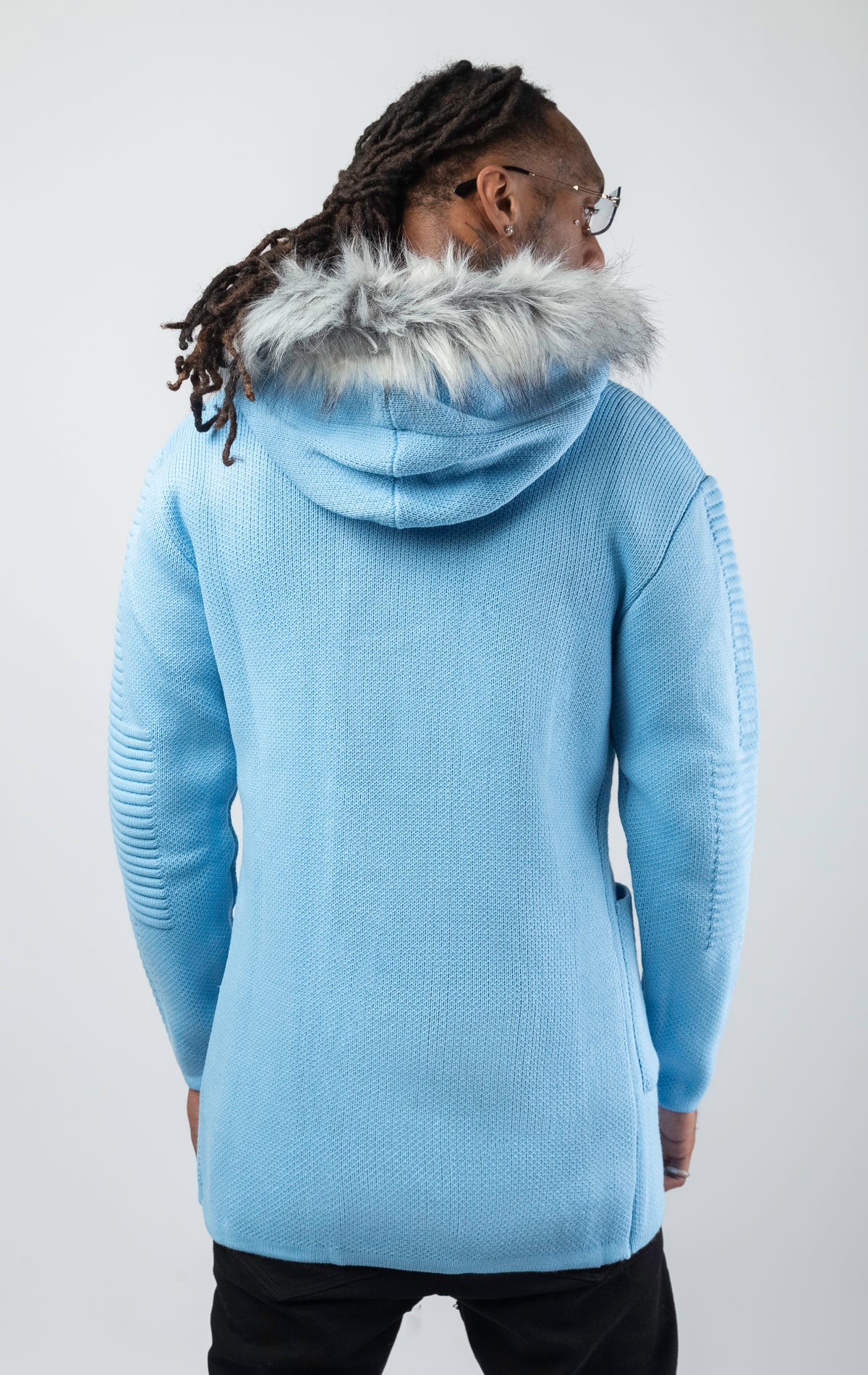 Stylish men's cardigan sweater is softer alternative to a coat. It is trendy and suitable for fall, winter, and spring weather.