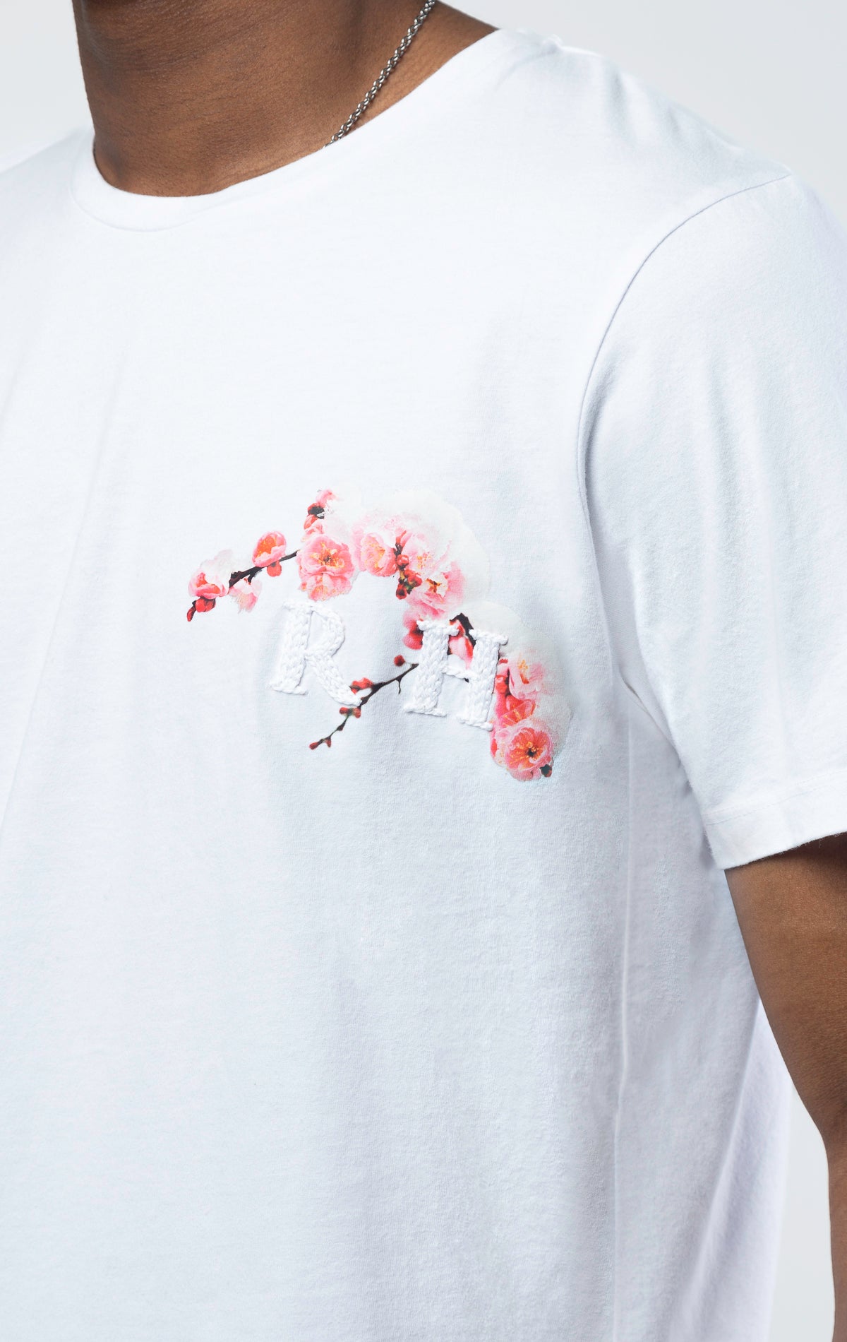 White RH45 JULIEN cherry blossom t-shirt