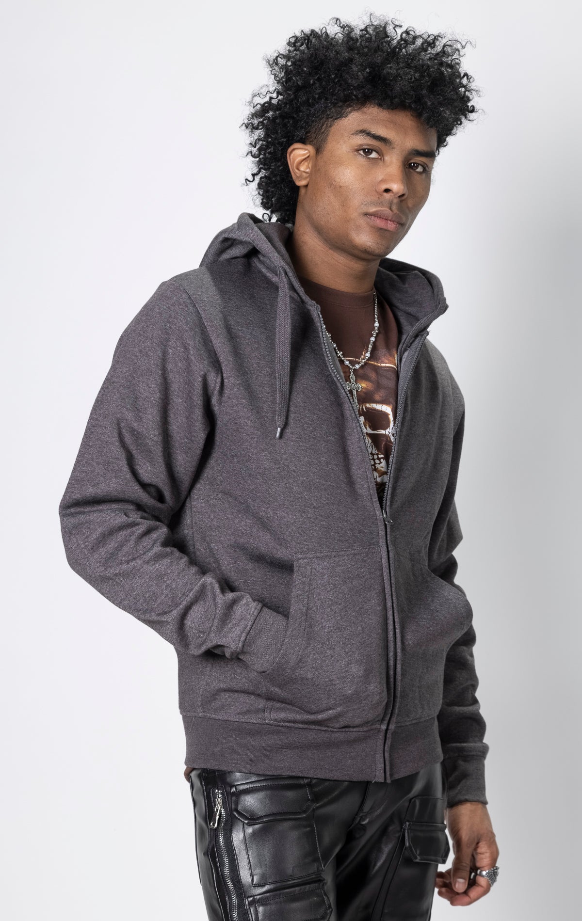 Basic Fleece Hoodie Zip Up