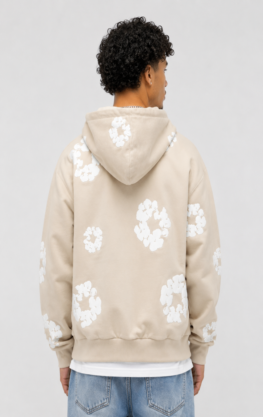 Cotton Wreath Zip Hoodie