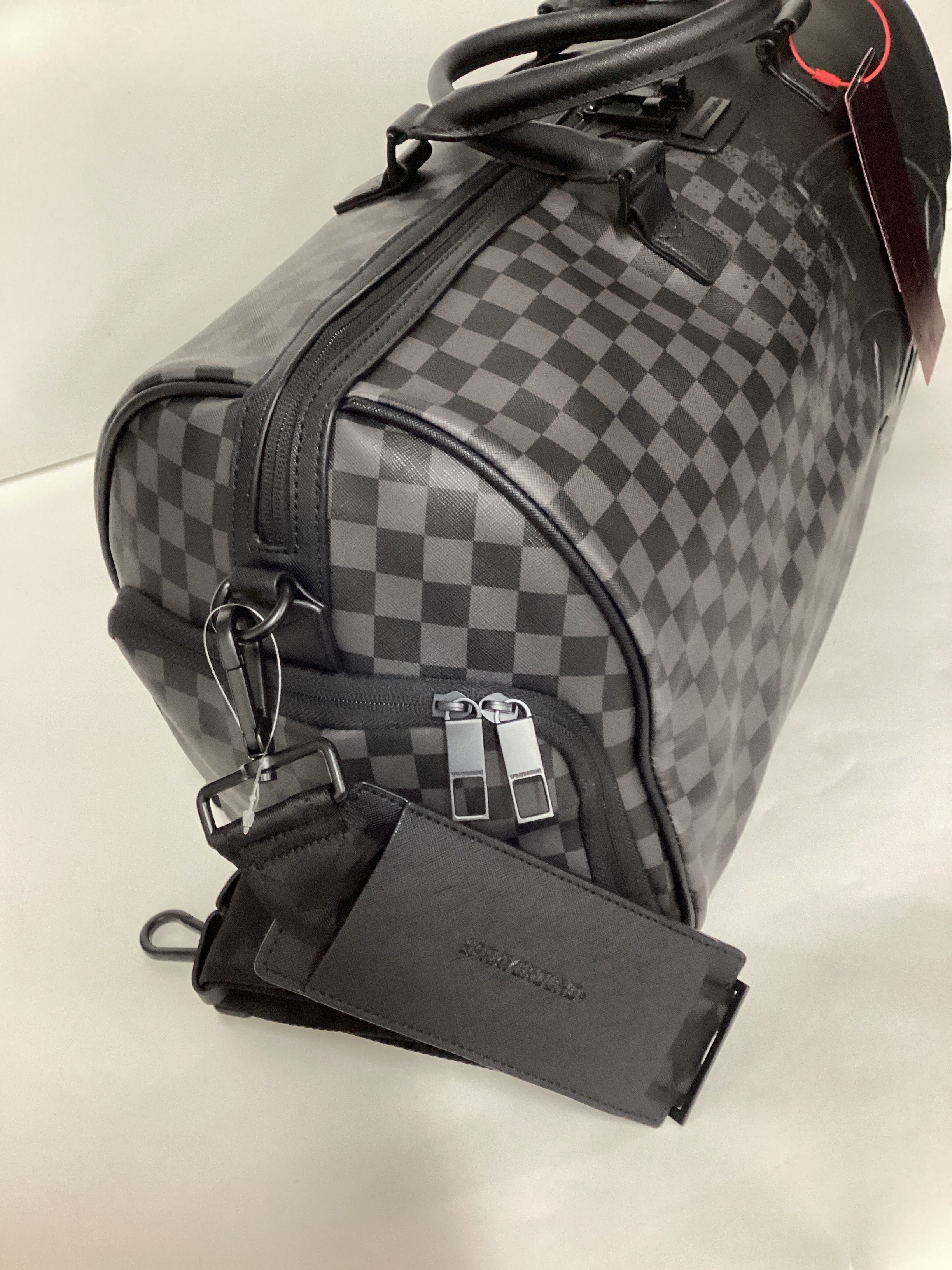 Spray Spritz Grey Check Duffle