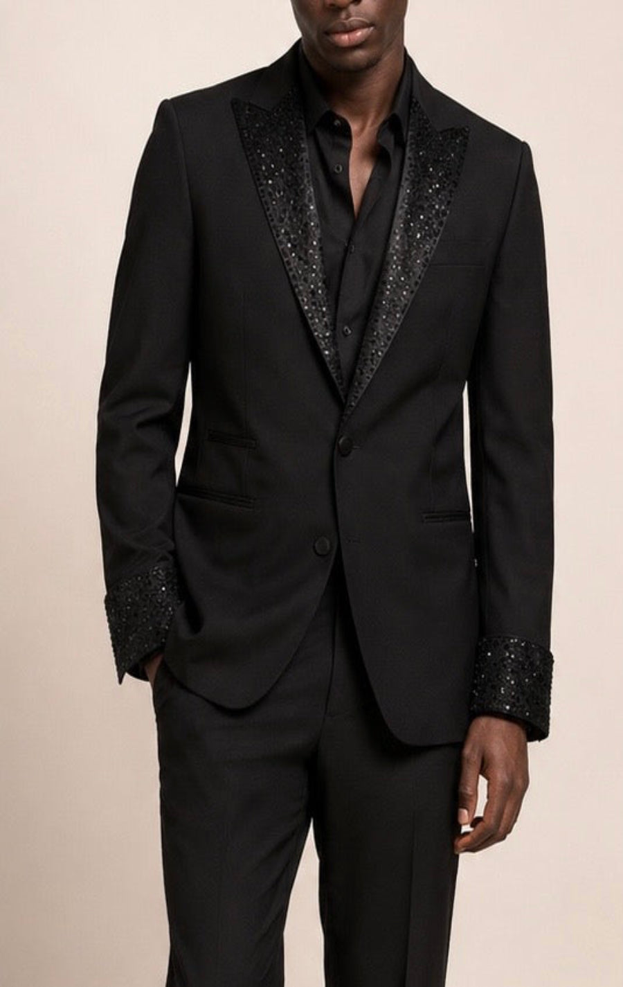 Crystal Cuff Peak Lapel|Tux
