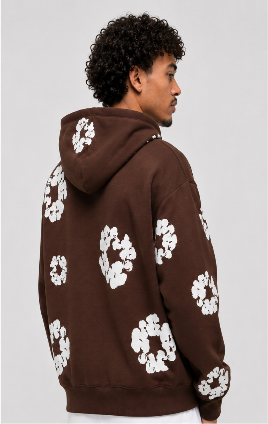 Cotton Wreath Zip Hoodie