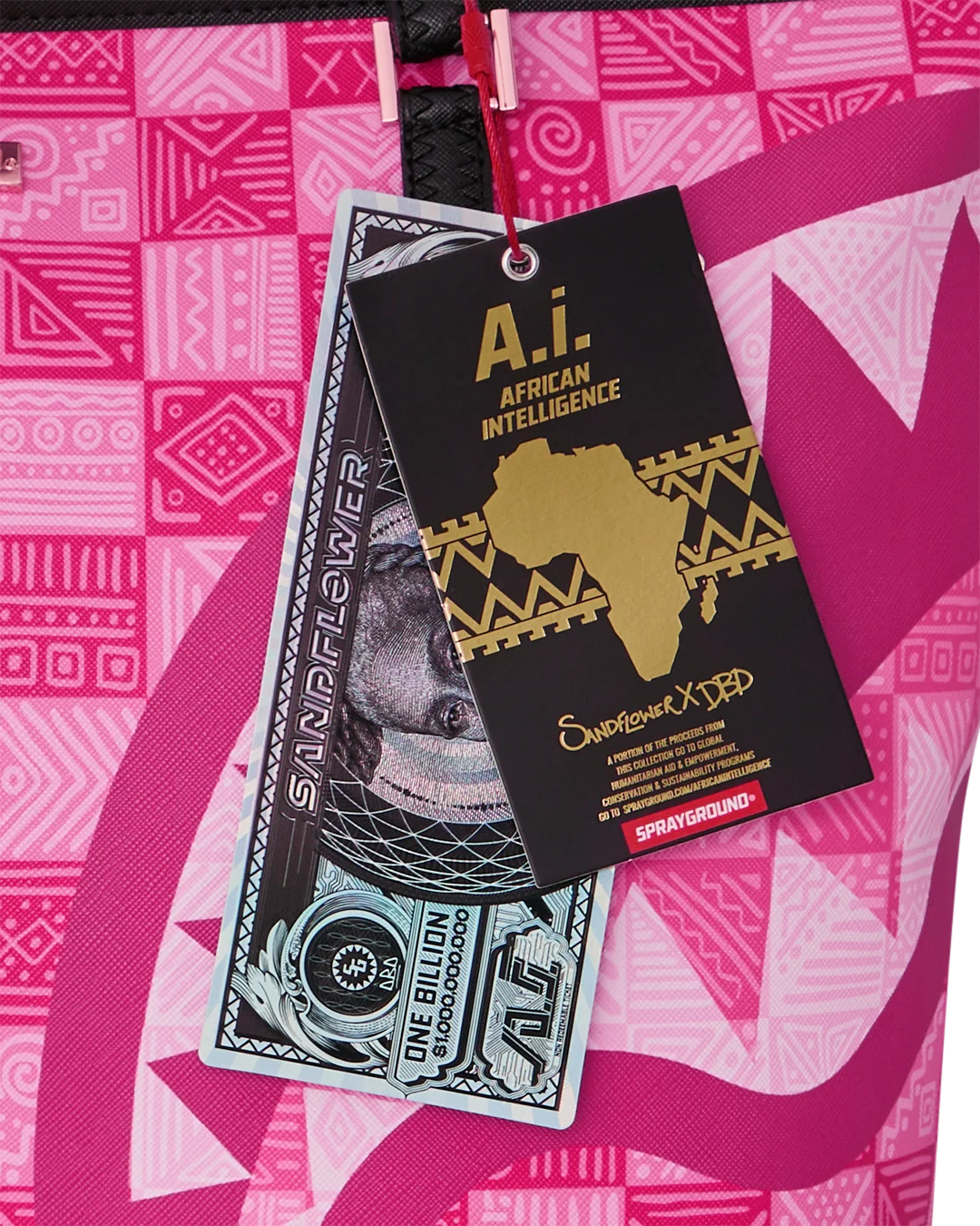 AI Pink Check DLX Tote