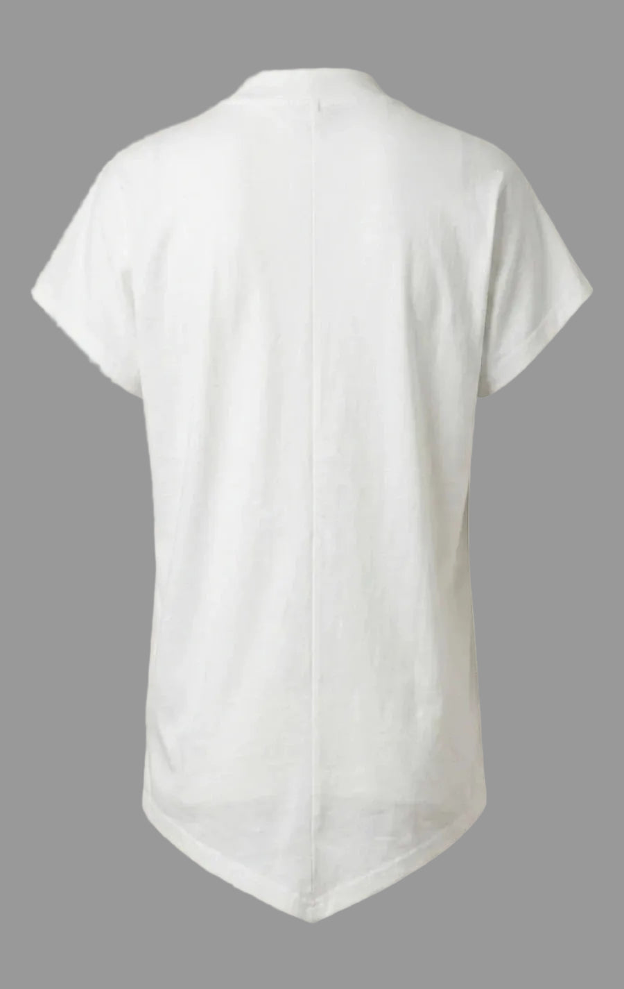 White t-shirt on a grey background