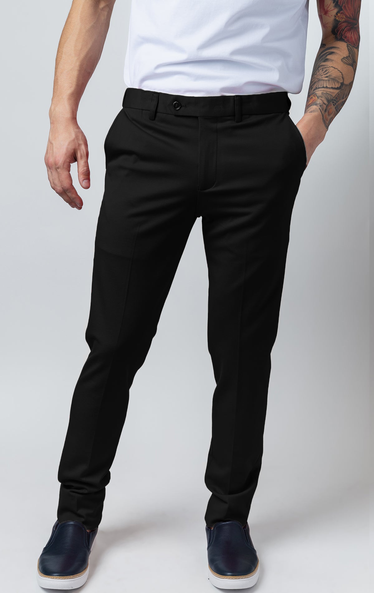 black casual/formal pants for men