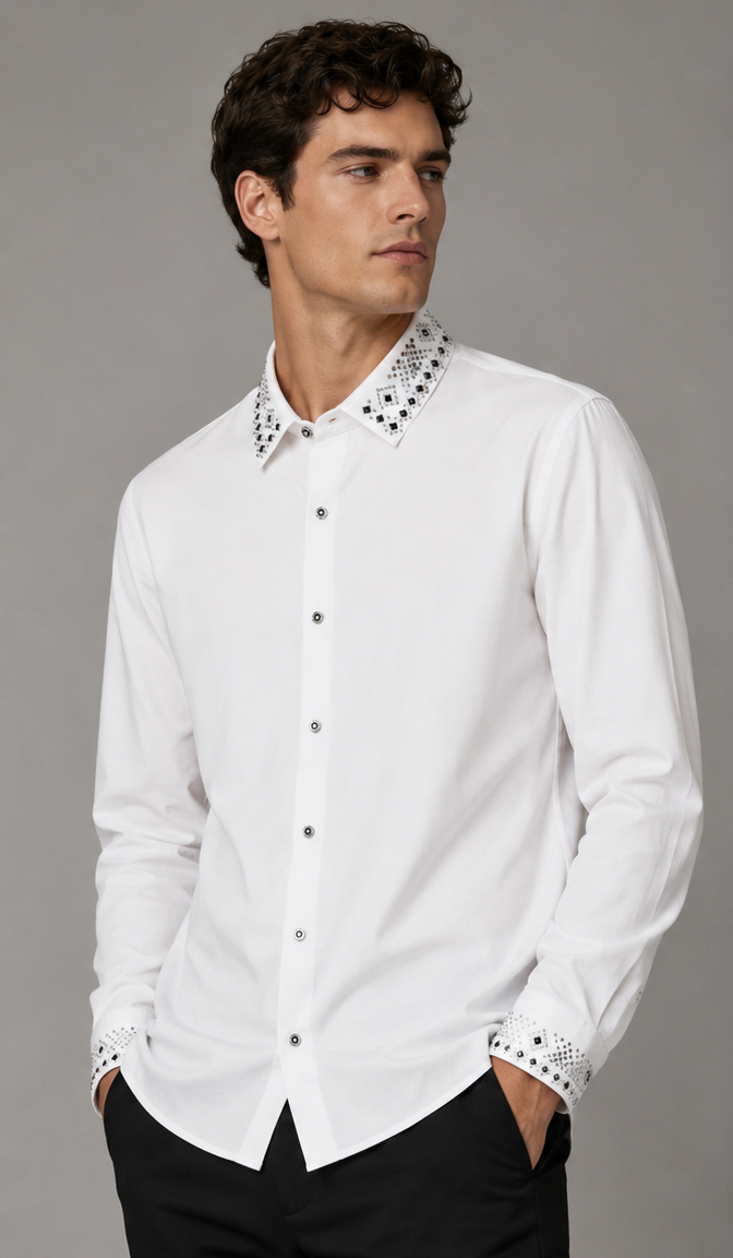 Crystal Geo Trim|Long Sleeve