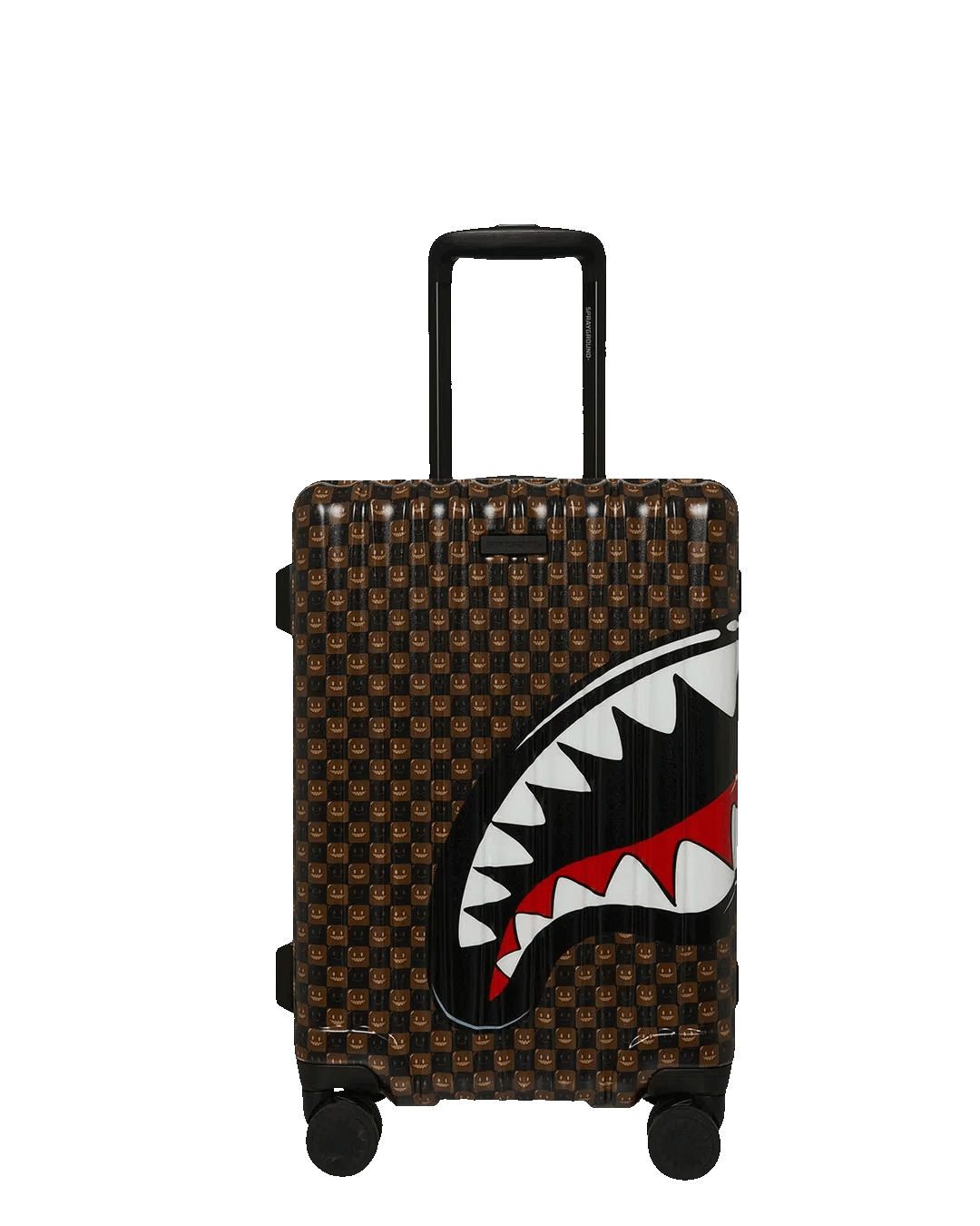 Brown Check Toon Shark Carry-On
