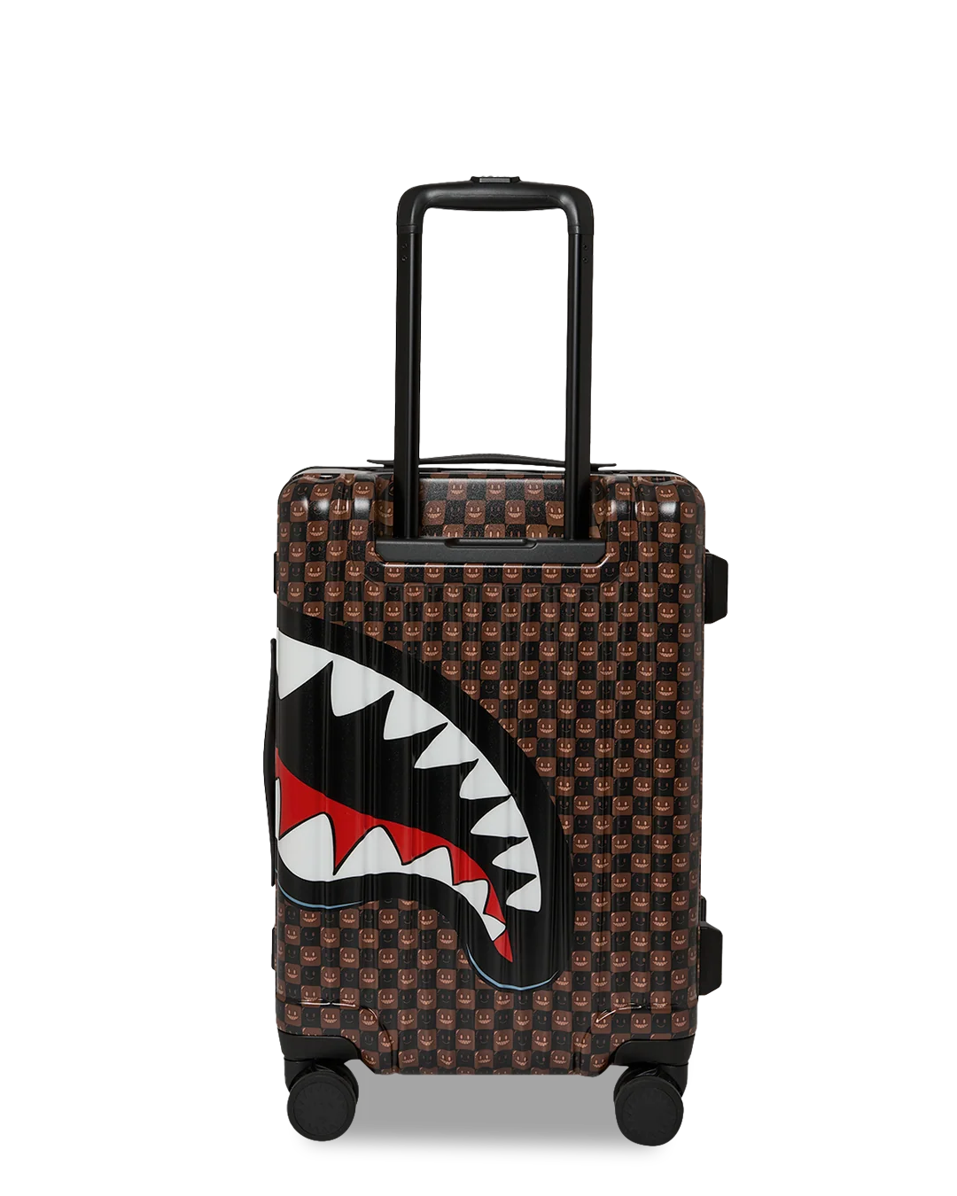Brown Check Toon Shark Carry-On