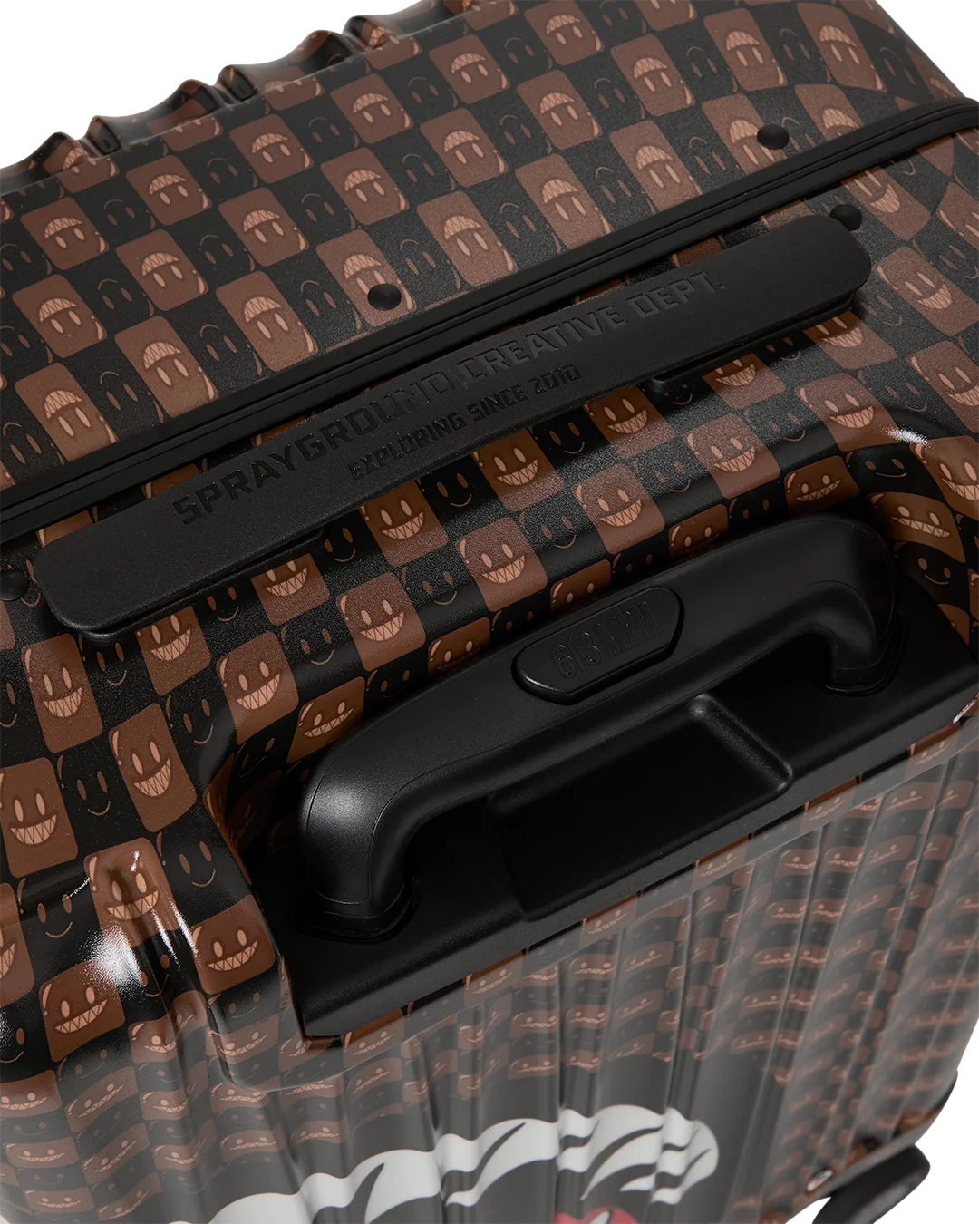 Brown Check Toon Shark Carry-On