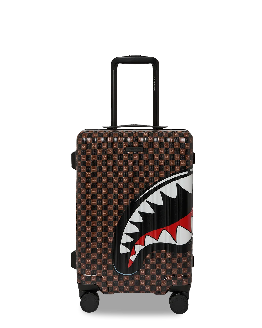 Brown Check Toon Shark Carry-On