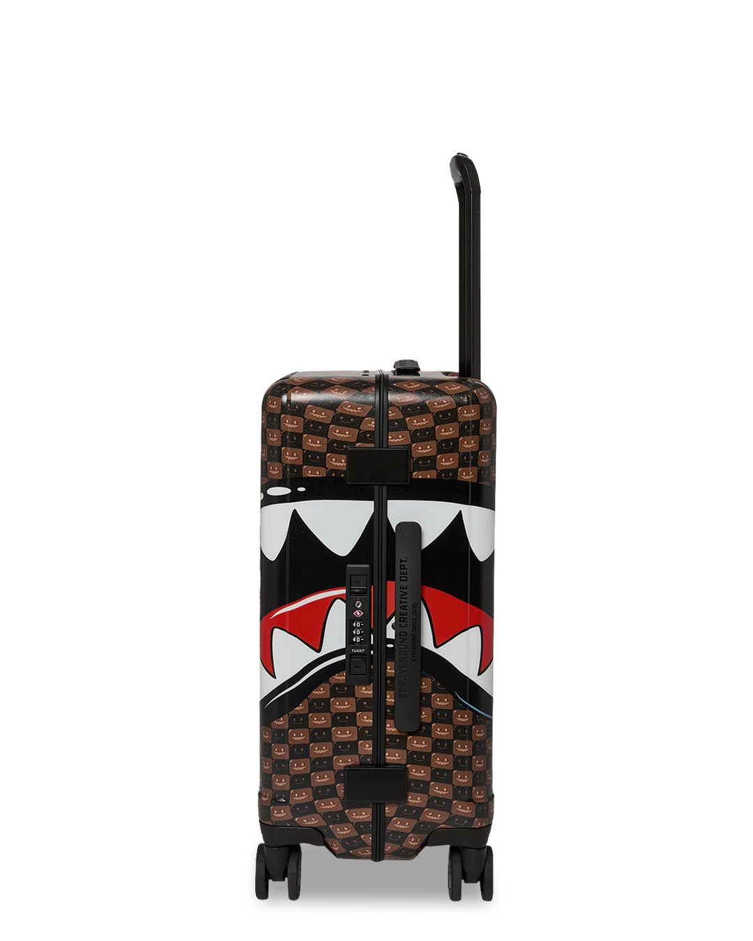Brown Check Toon Shark Carry-On