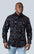 Black long sleeve button up shirt with pattern