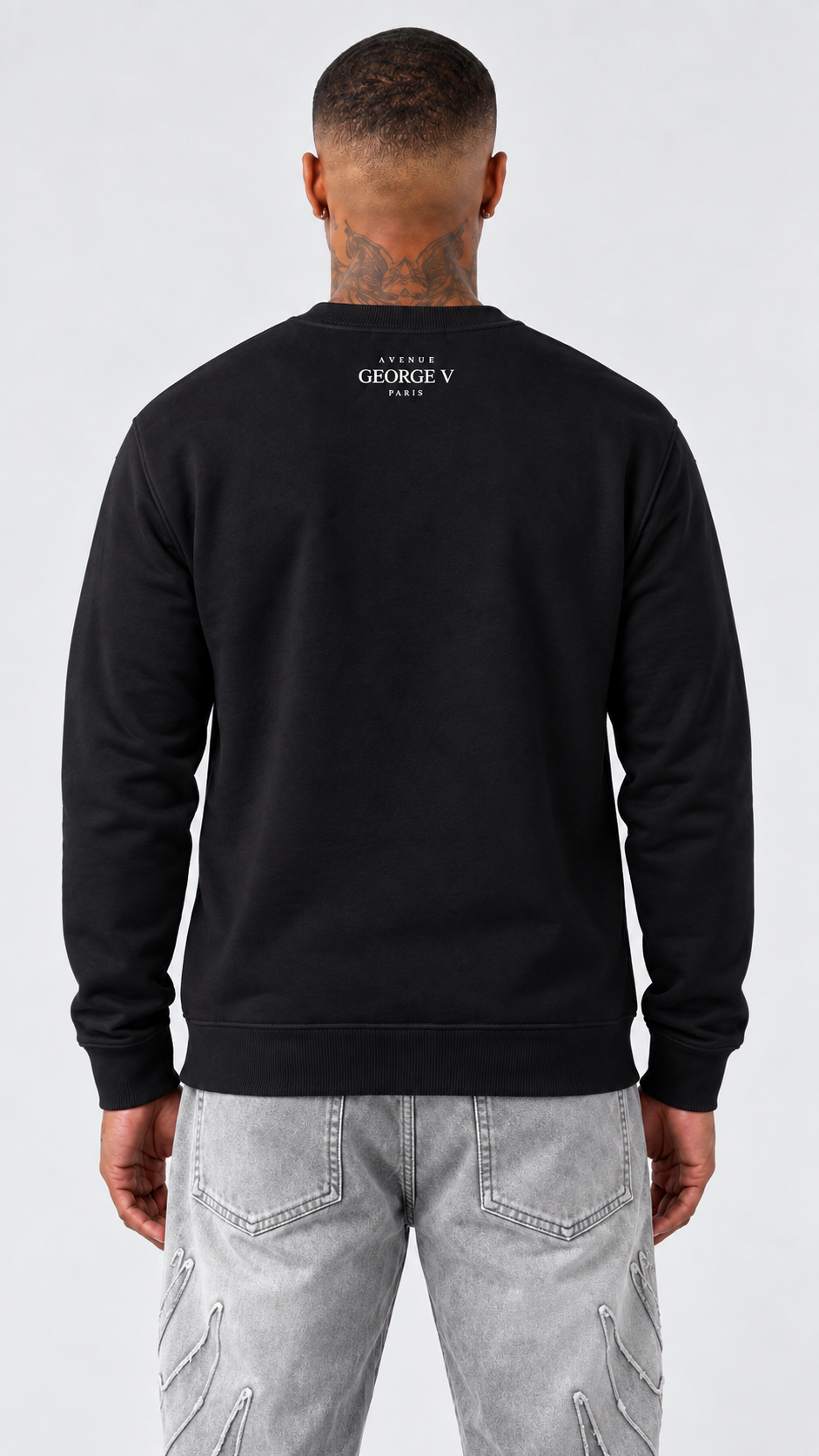 Skull Face Rhinestone Crewneck Sweatshirts