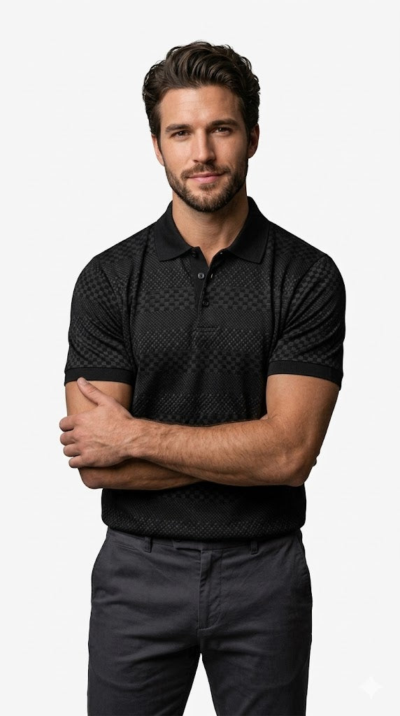 Geometric Polo Shirt | Premium Slim-Fit