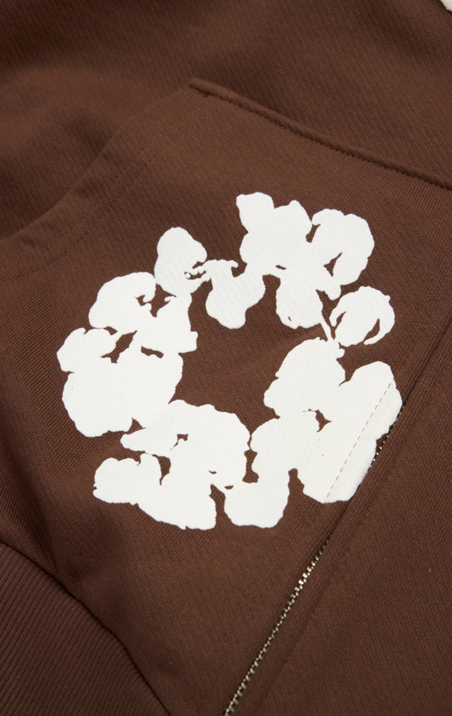 Cotton Wreath Zip Hoodie