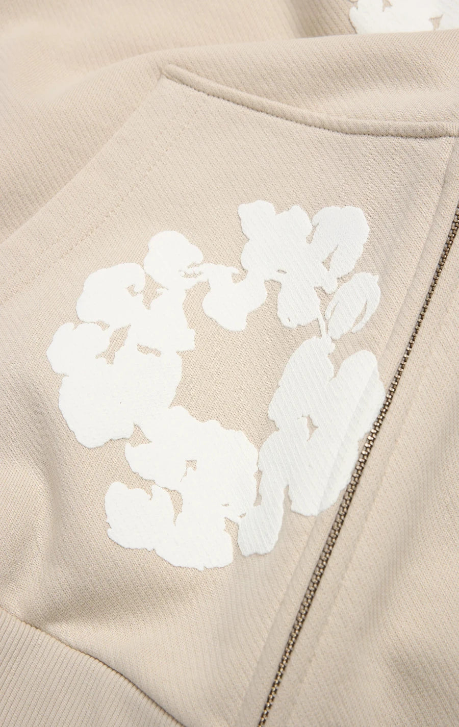 Cotton Wreath Zip Hoodie